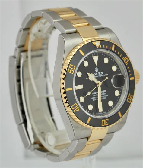 rolex submariner band two tone black|rolex submariner black dial price.